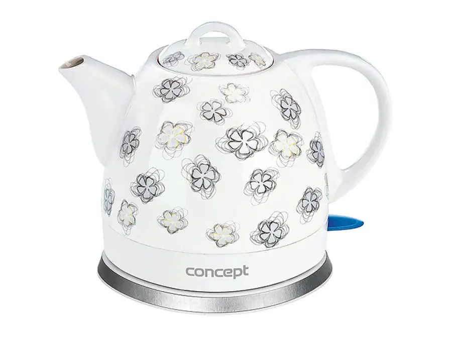 Concept RK0010NE Electric Ceramic Kettle Sophisticated Teapot Retro Water Level Indicator 1200W 1L