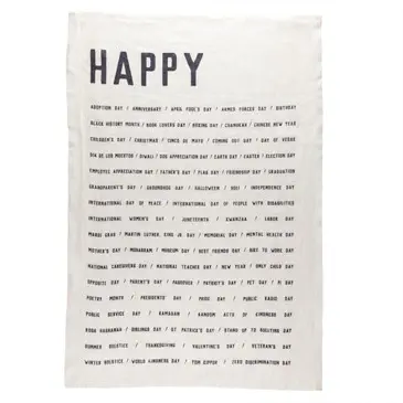Happy Pure Flax Tea Towel