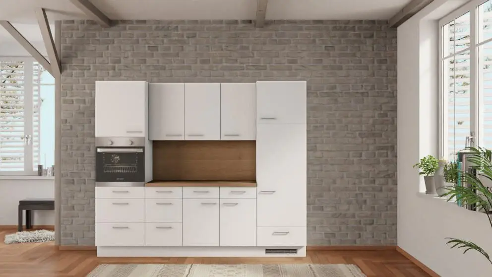 nobilia kitchen Bornheim 255 cm chalk buy cheap oak Sierra tea kitchen unit