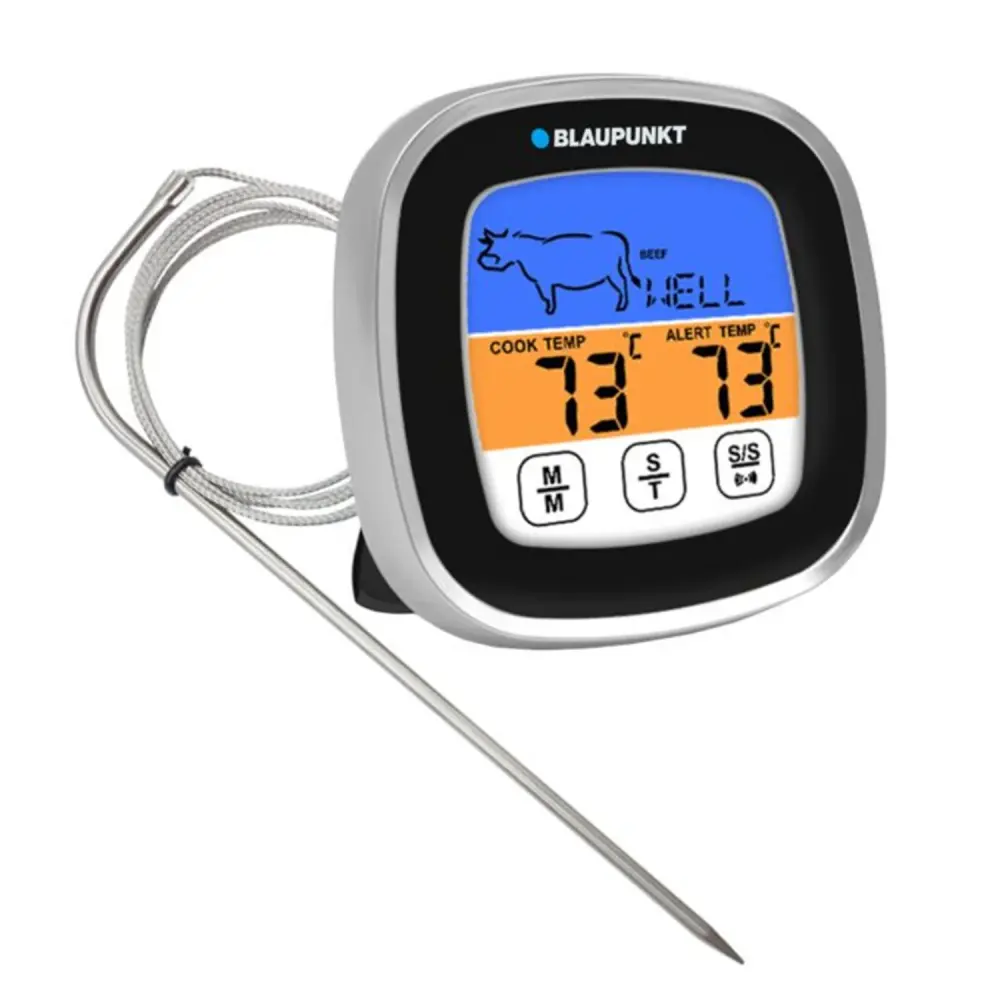 Electronic Thermometer Grill Thermometer 5 Cooking Levels and 8 Meat Types Kitchen Thermometer Meat Thermometer from -20 t...