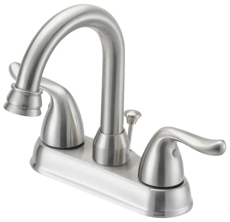 Boston Harbor TQ-5111080NP Lavatory Faucet, 1.2 gpm, 2-Handle, 3-Faucet Hole, Metal/Plastic, Soft-touch Nickel
