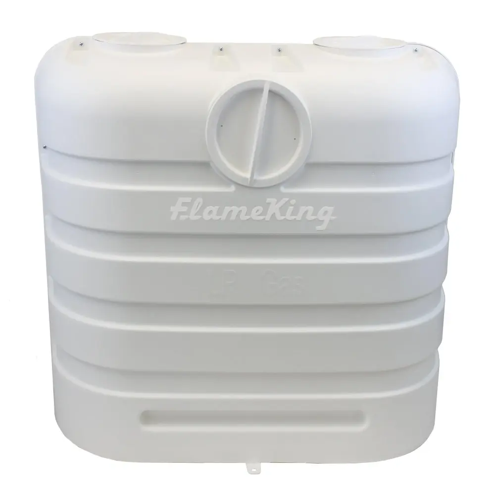 Flame King Dual 30LB LP Propane Tank Light Plastic Heavy Duty Cover RV Trailer Chalk