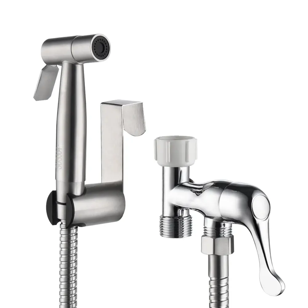 Hand Held Bidet Elongated Bidet Seat Clearance Sprayer Attachment Toilet Rust-resistant Steel Chrome Bathroom Bidet Sprayer
