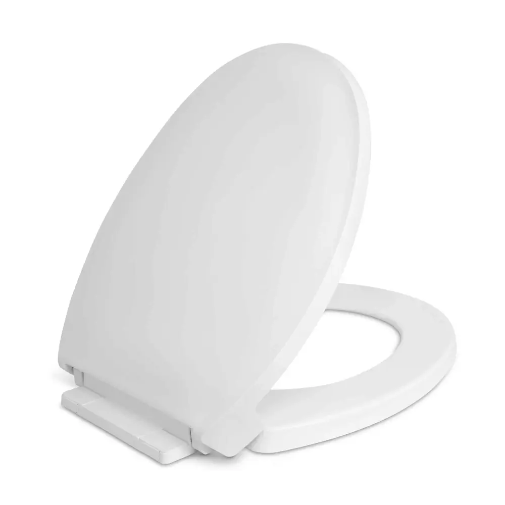 Luxury Pearl Standard Round Slow Close Toilet Seat, 17" x 14.4" x 2"