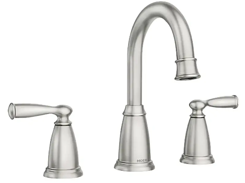 Moen Banbury 84947SRN Widespread Bathroom Faucet, 1.2 gpm, 2-Handle, 3-Faucet Hole, Alloy, Brushed Nickel