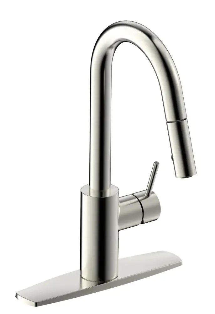 Palais Royal Individual Handle, 1 or 3 Hole Pull-Down Kitchen Faucet Brushed Nickel