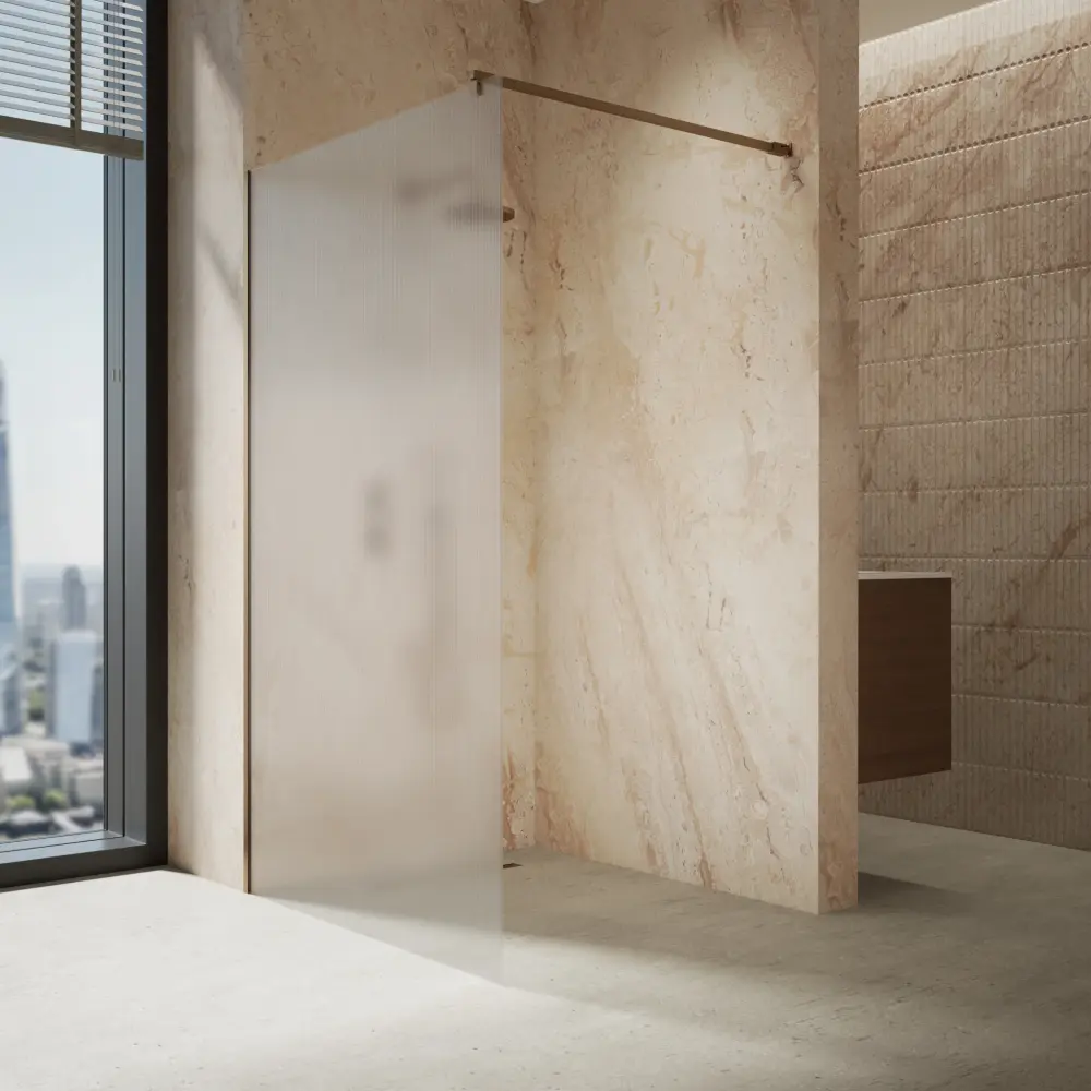 Roman Haven Specify Fluted Wet Room Panel Stabilising Bar - Brushed Bronze - 1200mm