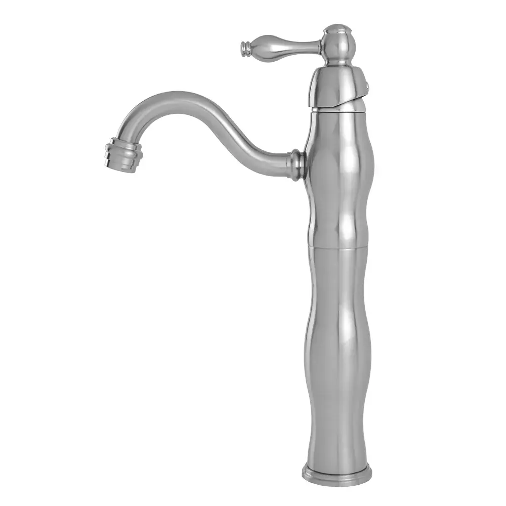 S-Series Victorian Single Hole Single-Handle Vessel Bathroom Faucet Matte Nickel