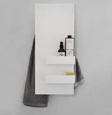 Mg12 Geometrici Slender & Shelf Towel Warmer - 12"W x 27.55"H | Rustproof & Easy Clean