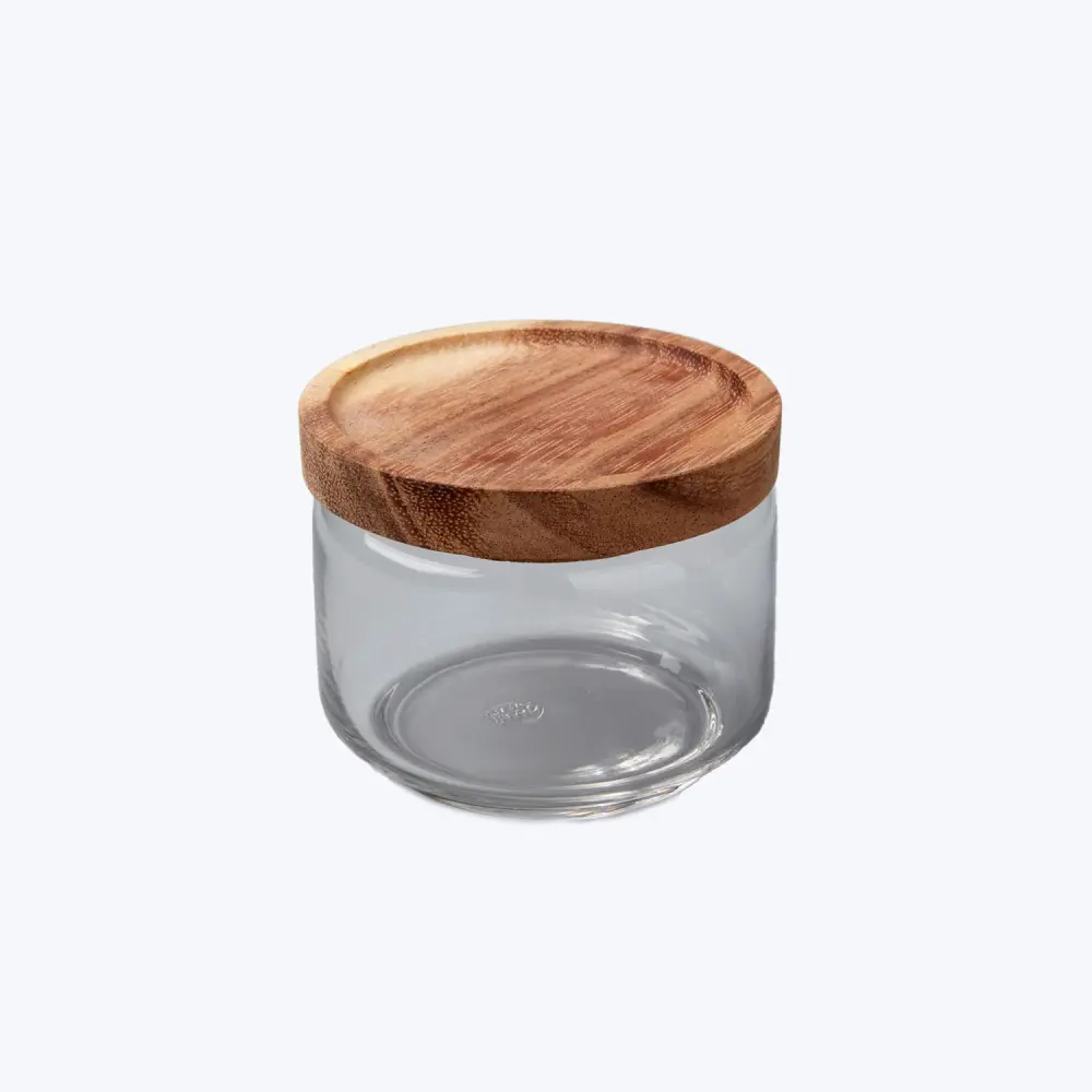 Glass & Acacia Canisters Hot & Cold Drinks