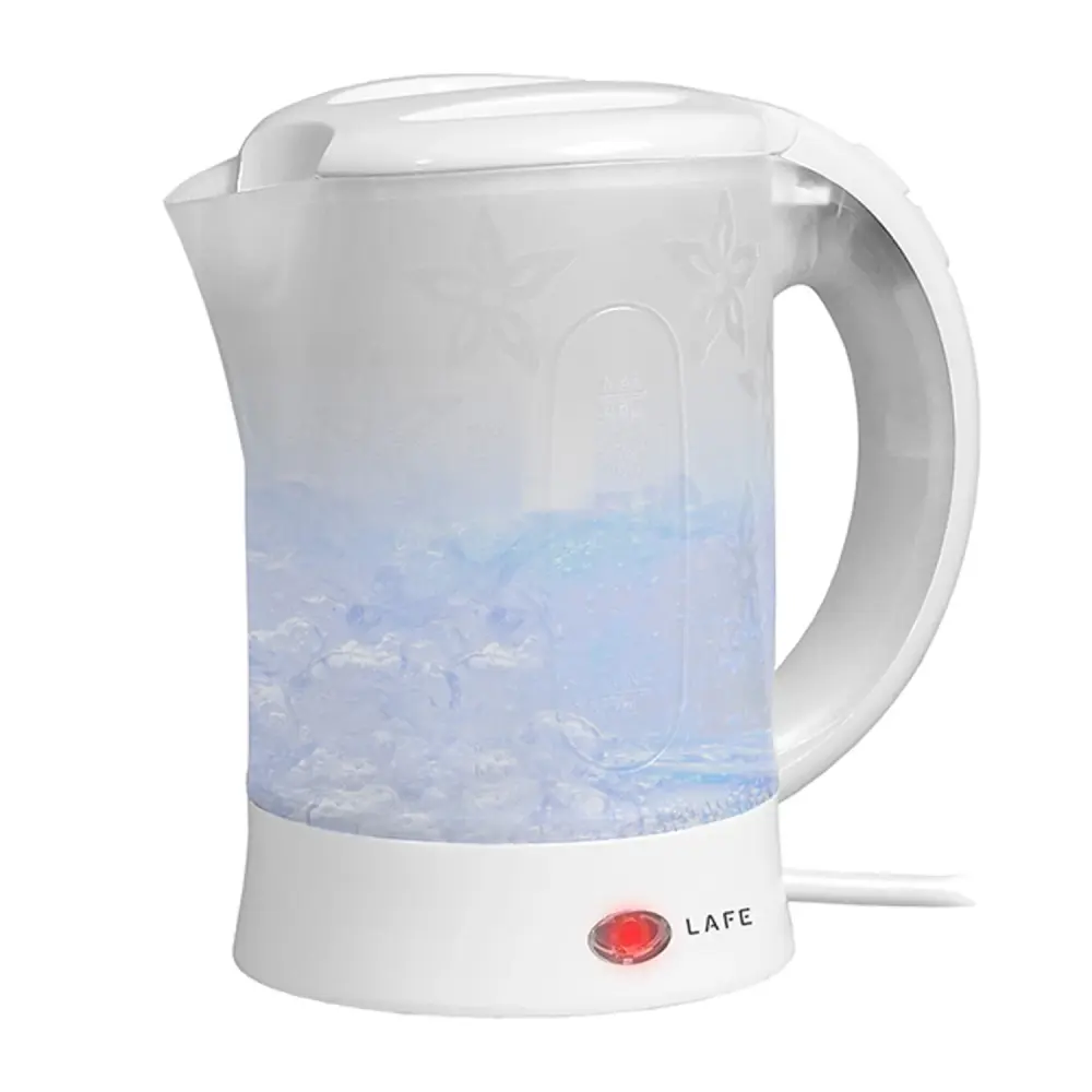 Lafe electric kettle, tourist, 600W, capacity 0.6l, 2 cups, 2 teaspoons, pearl, Scandi