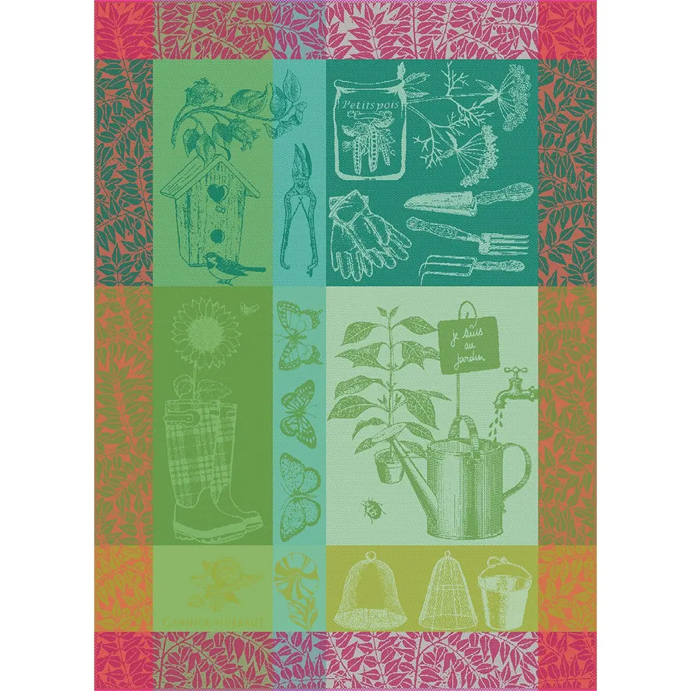Mon Petit Jardin Printemps French Jacquard Kitchen Towel Commuting