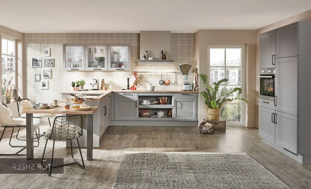 nobilia corner kitchen Cascada 772 Steingrau 360x250+120 cm configurable -