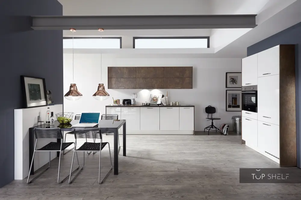 nobilia kitchen Flash 450 Ivory high gloss 120+280 cm configurable -