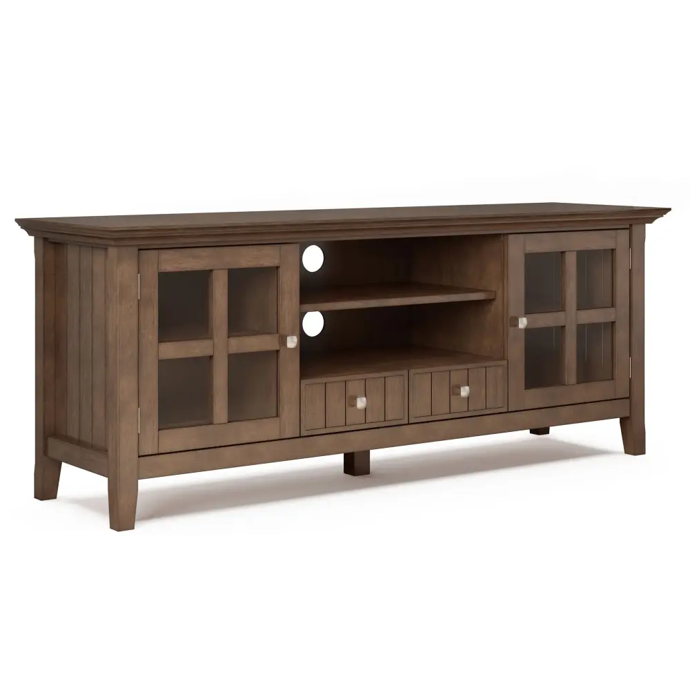 Acadian - TV Media Stand - Rustic Natural Aged Chestnut
