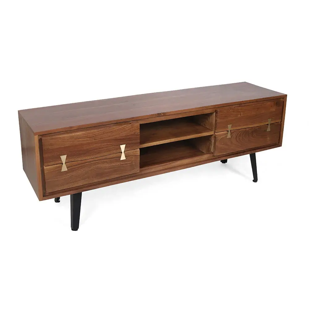 Asther - Acacia Wood TV Cabinet - Wholesome Wood / Brown