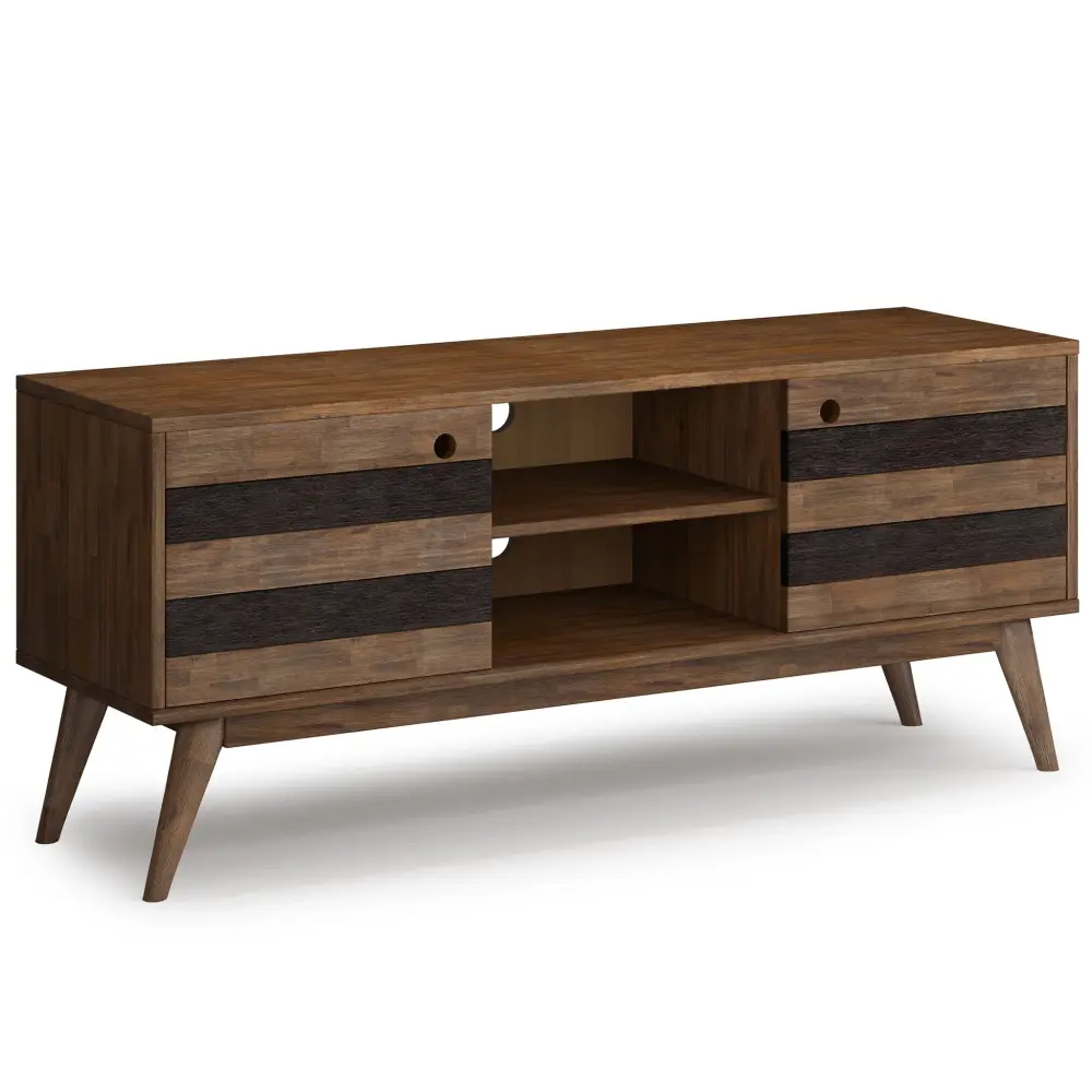 Clarkson - Low TV Stand - Rustic Natural Aged Cocoa