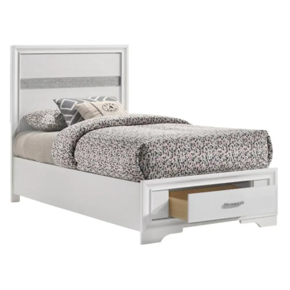Diamond Modern Furniture COA Miranda Twin Panel Bed Storage 205111T