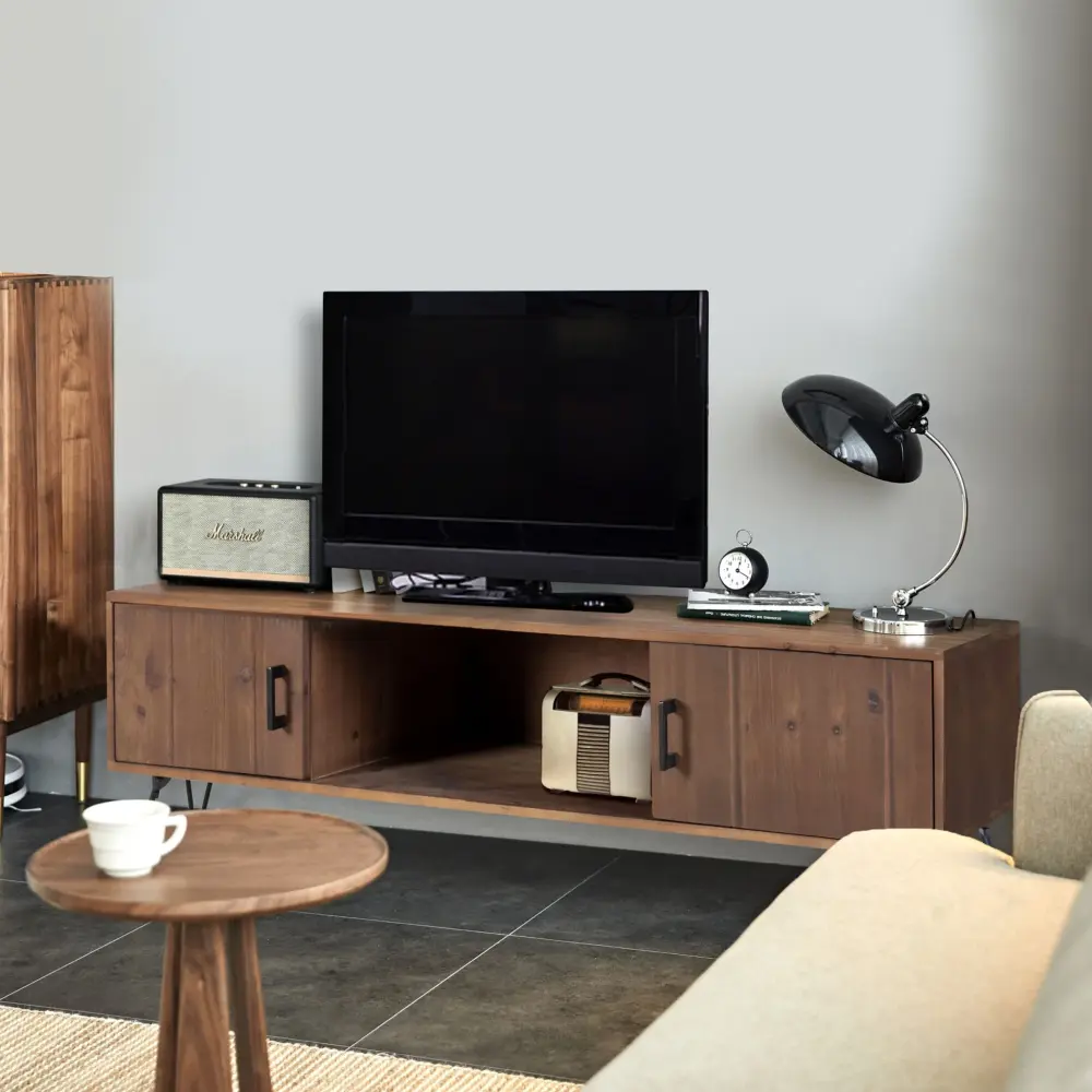 Industrial Style Reclaimed Wood Media TV Stand Storage Cabinet Living Media Room - Wholesome