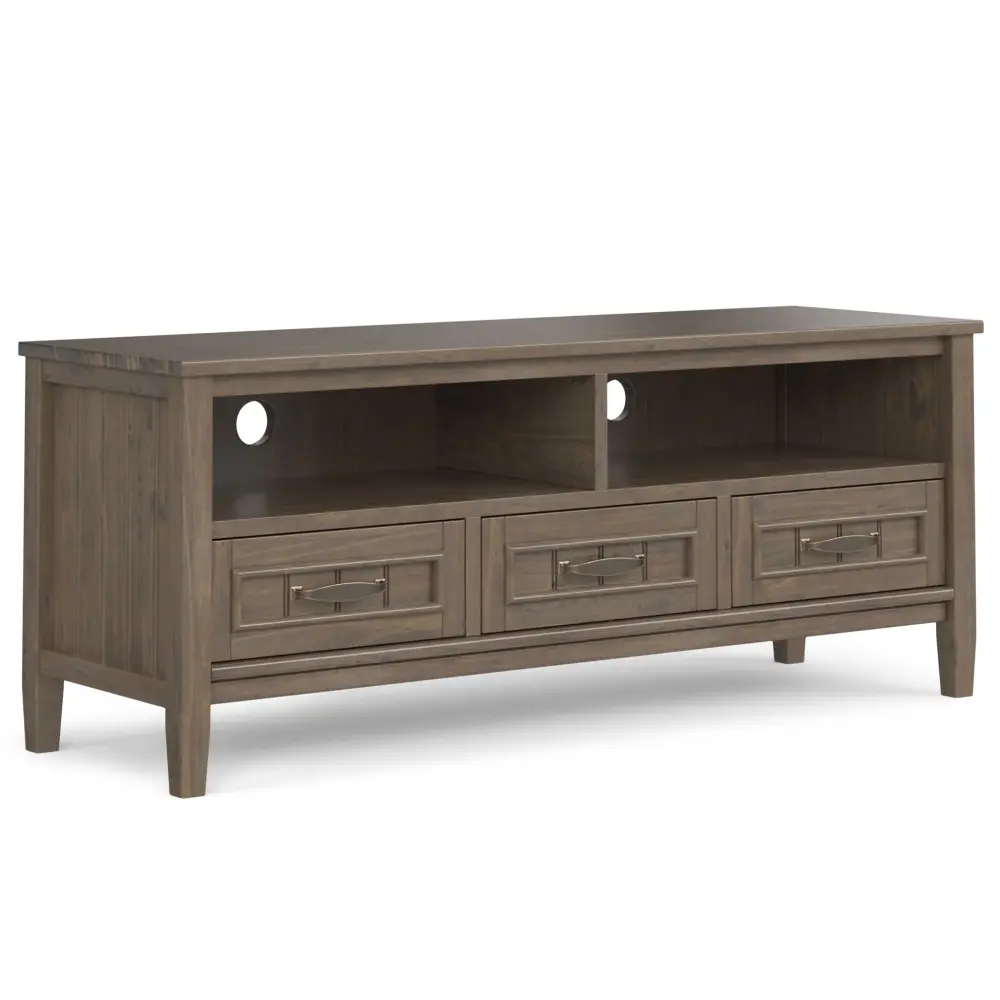 Lev - Low TV Stand - Smoky Chocolate