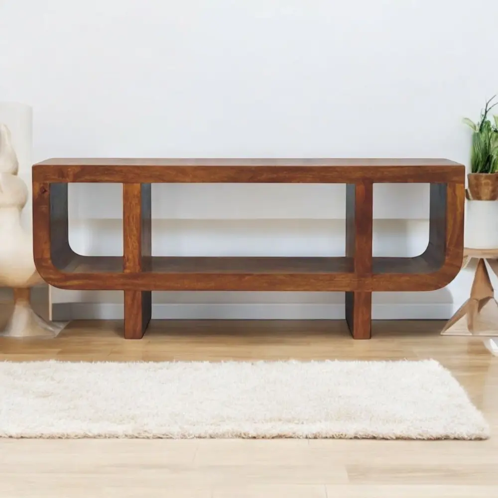 Orion - Curved Media Unit - Cocoa
