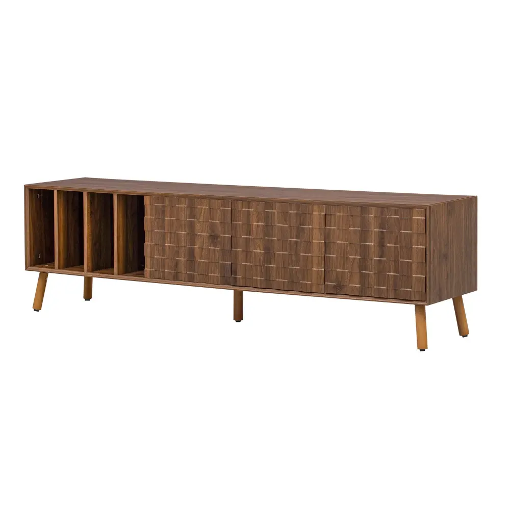 TV Stand, Cabinet Living Room, Suits TVs Up To 80" - Walnut
