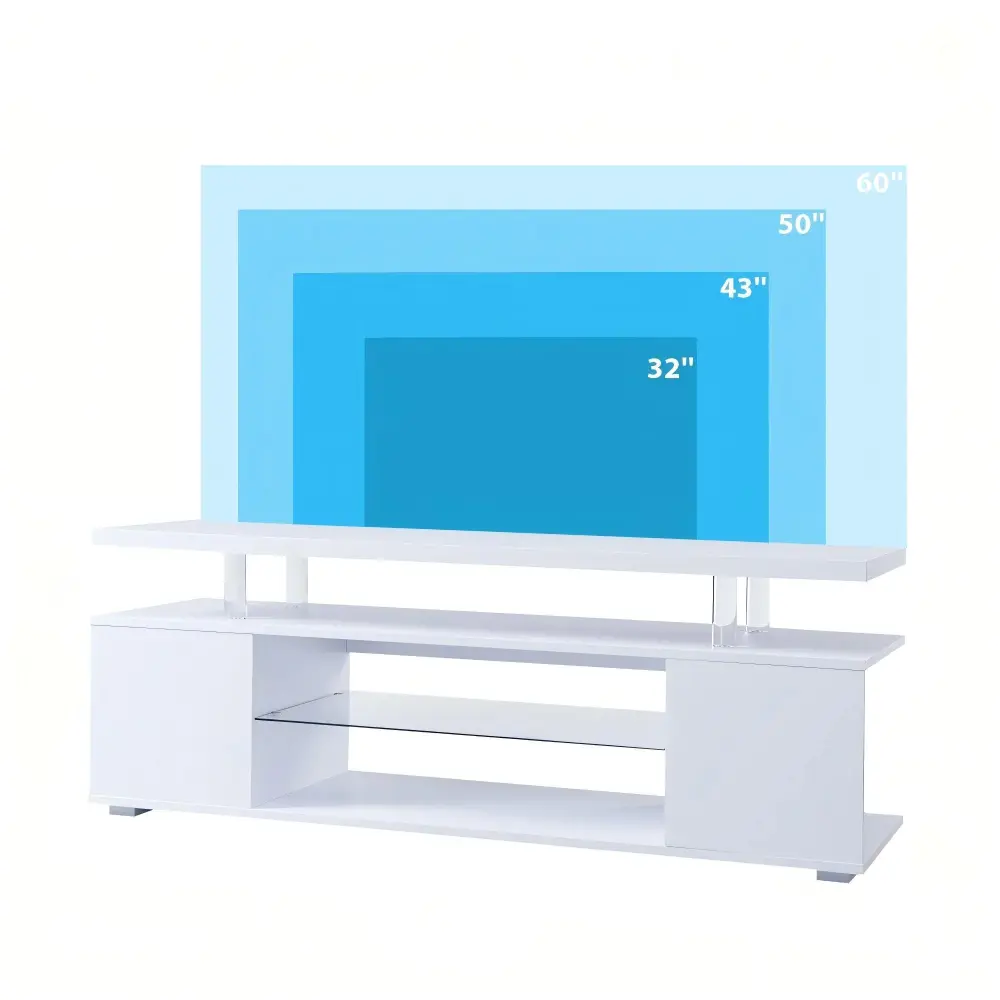 TV Stant LED And Sizable Side Cabinet