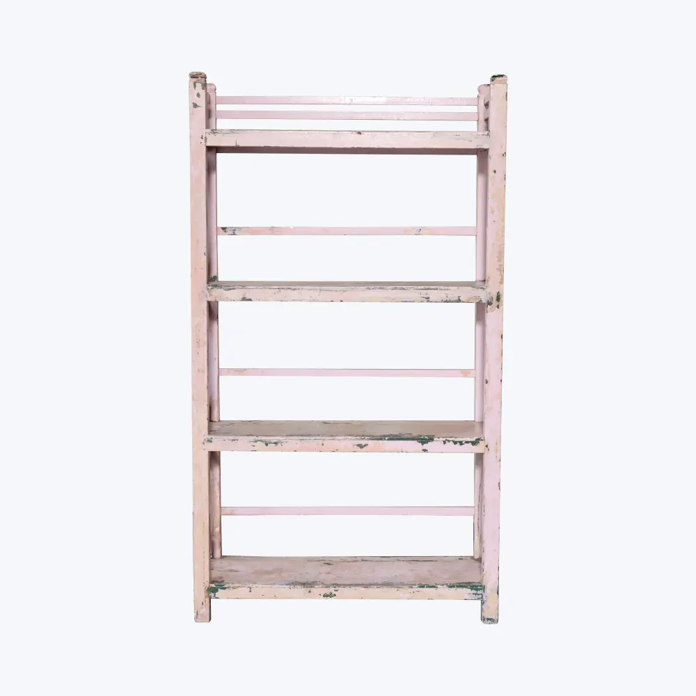 Vintage Pink Wooden Shelf