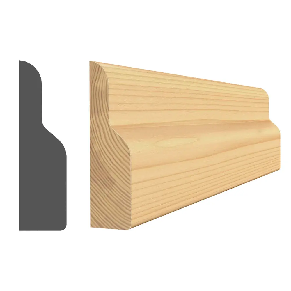Finger Jointed Pinewood Door Stop 5/16"x1-1/16"x7'