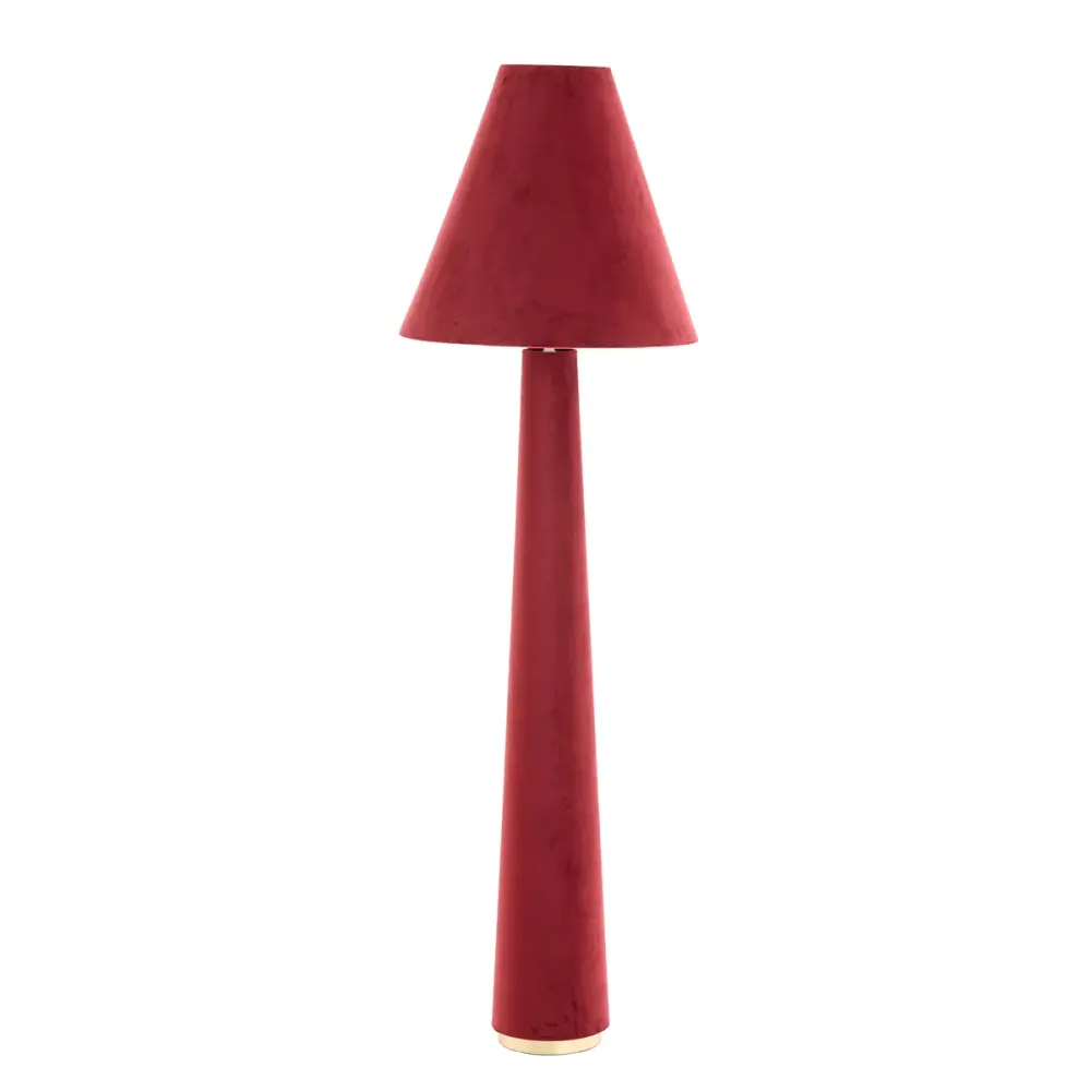 Devia Floor Lamp - Maroon Velvet