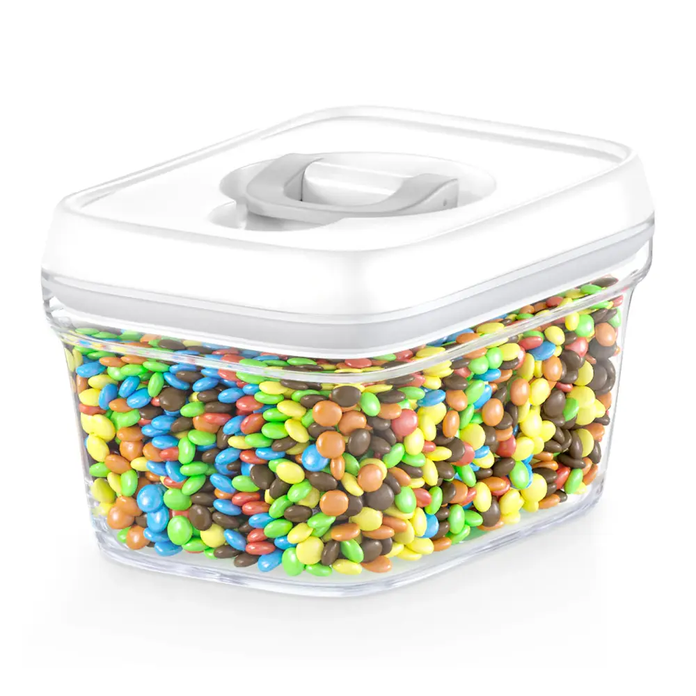 Airtight Food Storage Container - Premium Seal - Pantry Container 0.34 Qt Spices, Candy, Tea, Baking Soda and More, Clear ...