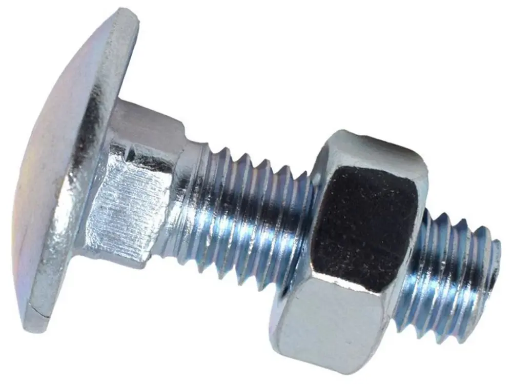 Metalmate Cup Square Hex Bolt & Nut Zp M8 X 25Mm Box 50