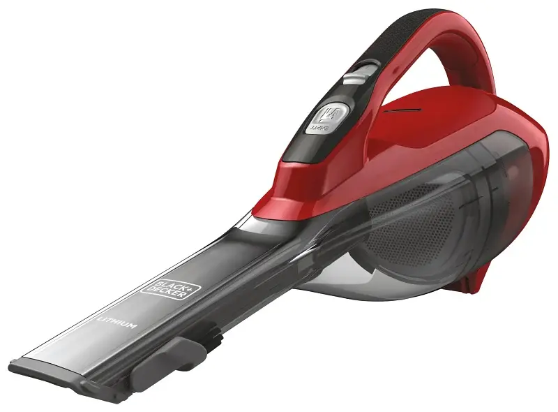 Black+Decker HLVA320J26 Hand Vacuum, Cherry Chilli, 10.8 V Battery, Lithium-Ion Battery