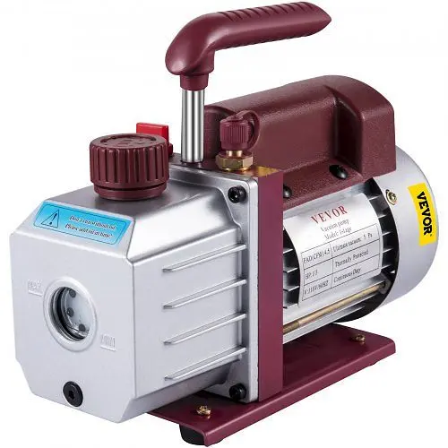 VEVOR 4.5CFM Vacuum Pump Rotary Vane 1/3HP 5 Pa 1-Stage Air Conditioning Fridge Model, 4.5CFM1-3HPZKB001V1