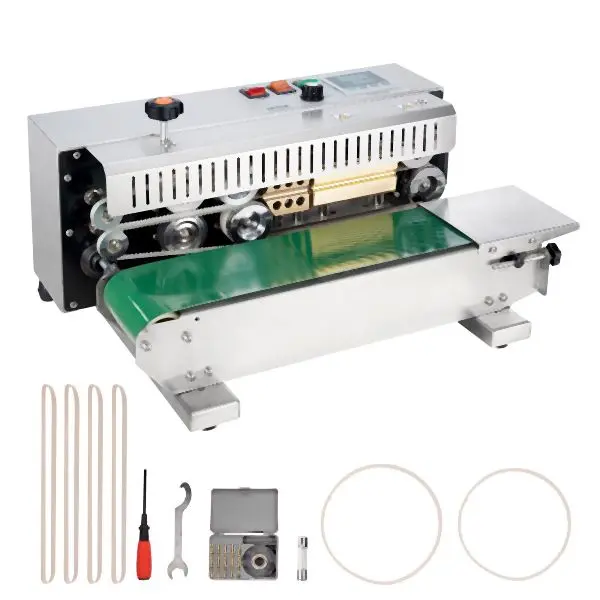 VEVOR ANSI-Rated Continuous Bag Band Sealing Machine Horizontal Band Sealer Stainless Steel, WSLXFKJTBPQBKOFHTV1
