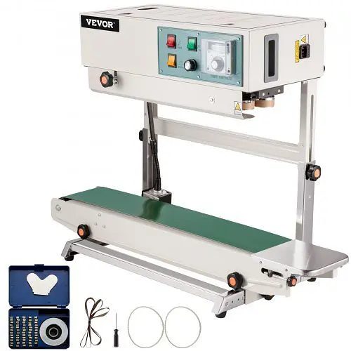 VEVOR Continuous Band Sealing Machine Band Sealer Machine Vertical Automatic, FMJFR900LS0000001V1