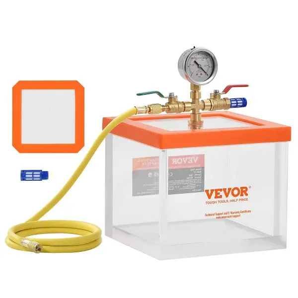 VEVOR 2 Gallon Vacuum Chamber, Enhanced Multipurpose Acrylic Vacuum Degassing Chamber, YKLZKQYKL2GAAHHNZV0