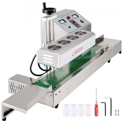 VEVOR Induction Bottle Sealer Continuous Induction Sealer Dome Cap Diameter 0.8-3.1inch, DCGYFKJ6000A00001V1