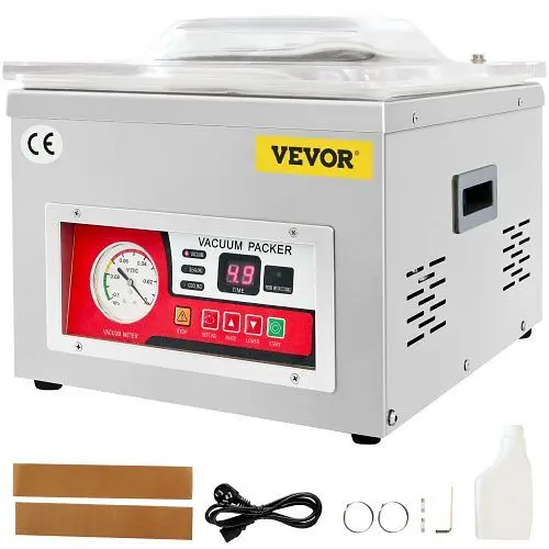 VEVOR Reinforced Chamber Vacuum Sealer Vacuum Packaging Machine 6.5 cbm/h Pump Rate 110V, TSZK6CBMH110VRX5VV1