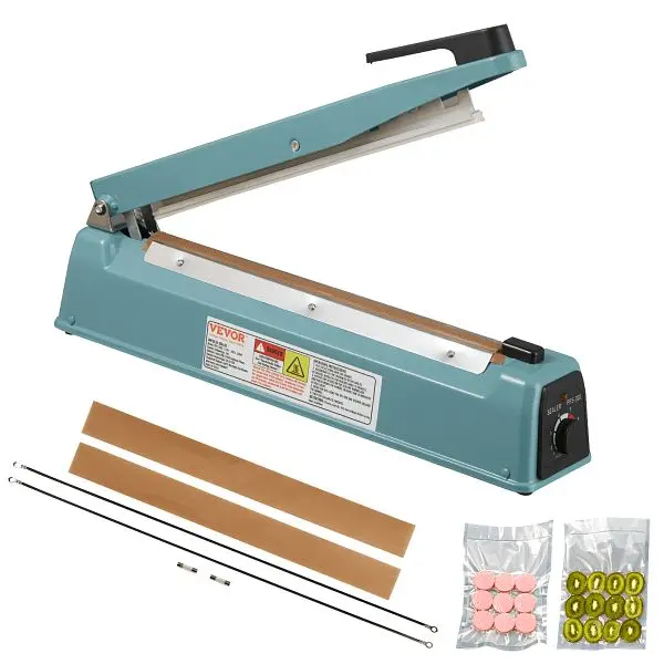 VEVOR User-Friendly Impulse Sealer 12 inch, Manual Heat Seal Machine Iron Shrink Wrap Bag Sealers, ZDSFKJTQ12INE8J5WV5
