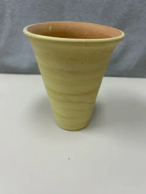 AMBER TAN CERAMIC VASE