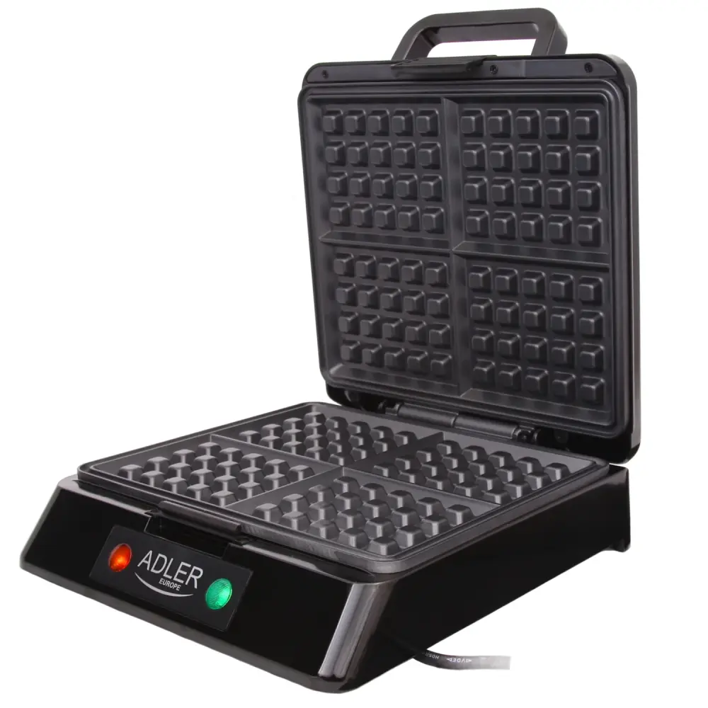 Adler AD3036 Waffle Maker Non-Stick Easy to Spotless 4 Slice 1500 W