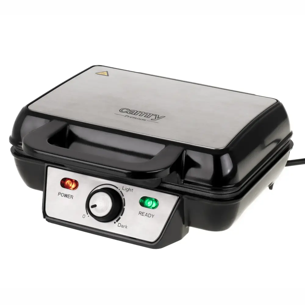 Camry CR 3046 1600W XXL Waffle Maker Double Thermostat Indicator Portable Non-Stick