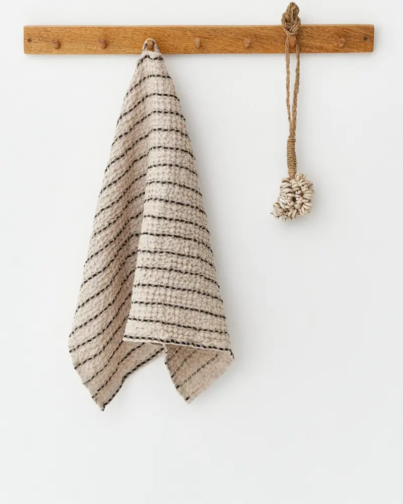 Thin Stripe Waffle Kitchen Towel