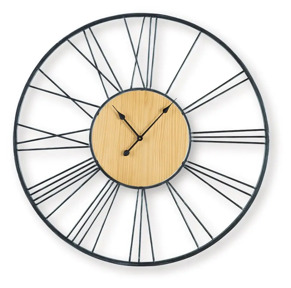 Brockett - Wall Clock - Onyx / Natural Kids' Room