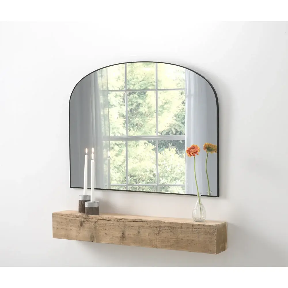 Samoa Curved Wall Mirror - Charcoal - 24 x 36 Inches