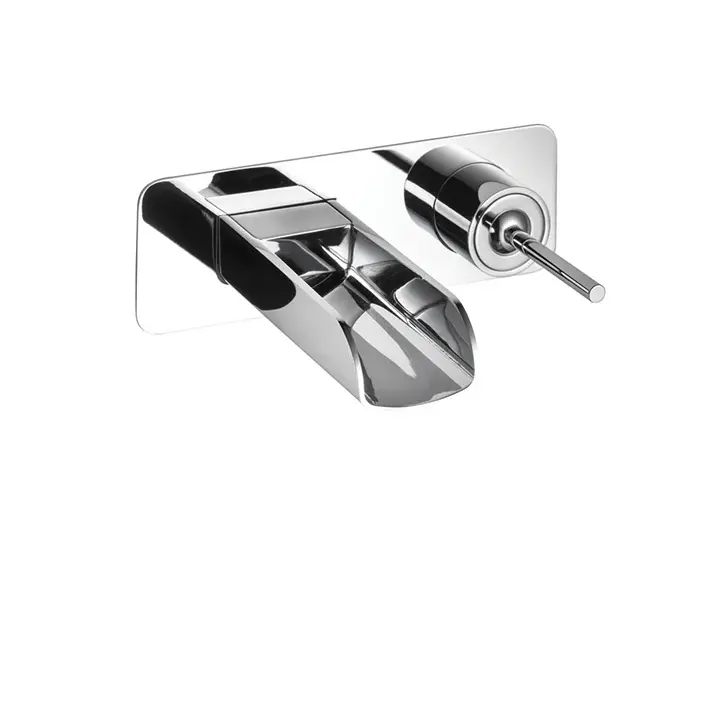 Wall-attached sink faucet Shatter-Resistant Glass