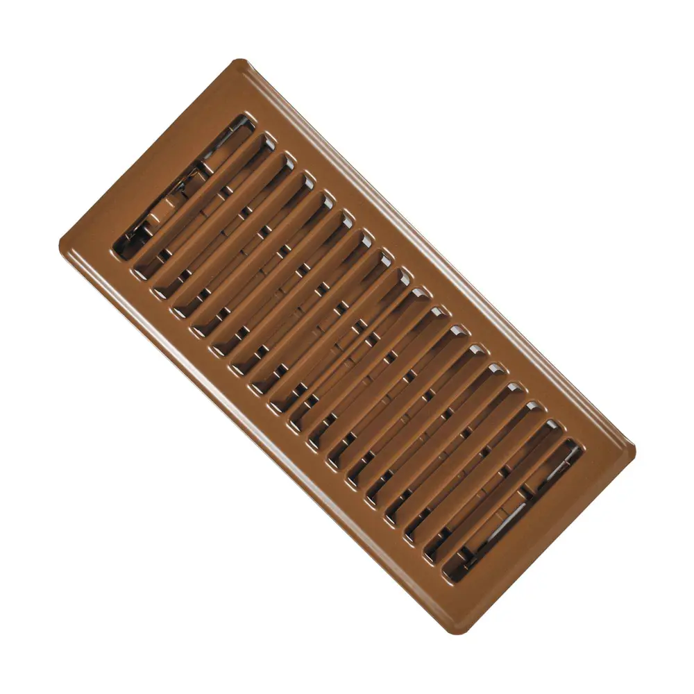 Steel Floor Register Painted Chocolate, 2.25" x 10"