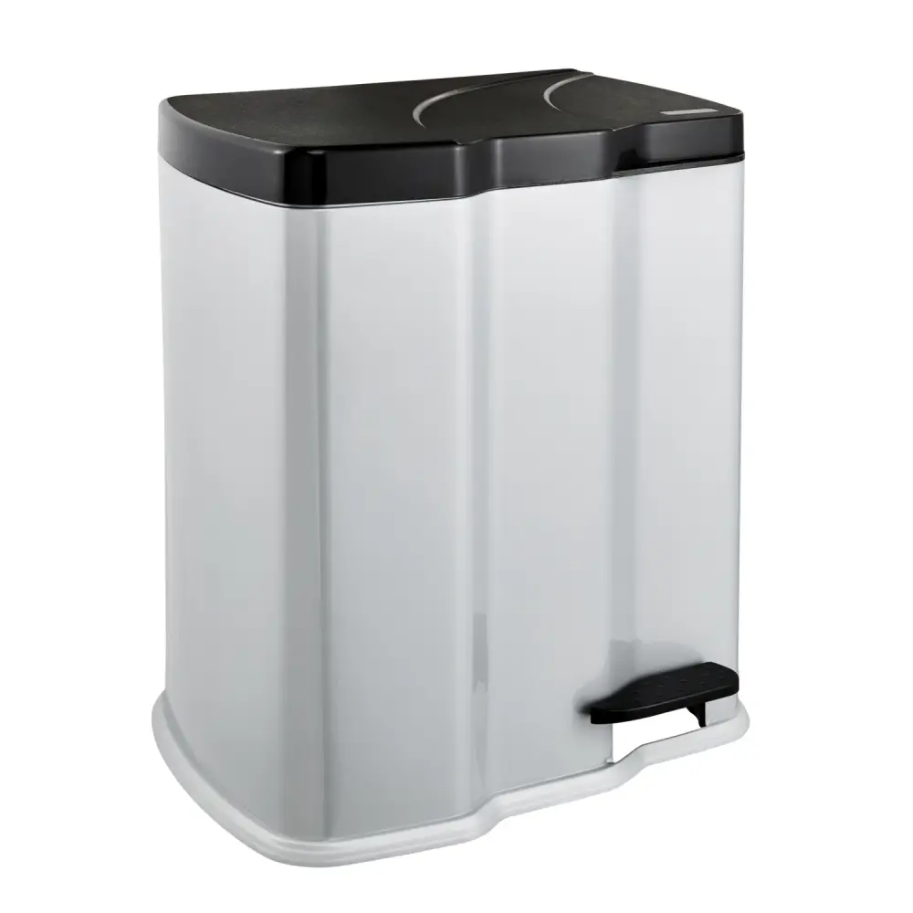 Countertop Compost Keeper Gunnar Waste Bin Trash CanPedal 7L + 15L Sterling Removable Basket Recycling