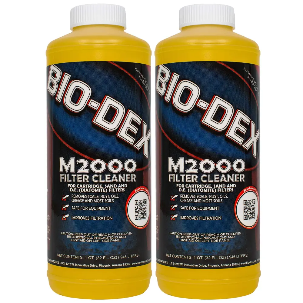 Bio-Dex M2000 Filter Cleaner (1 qt) (2 Pack) Filter Indicator